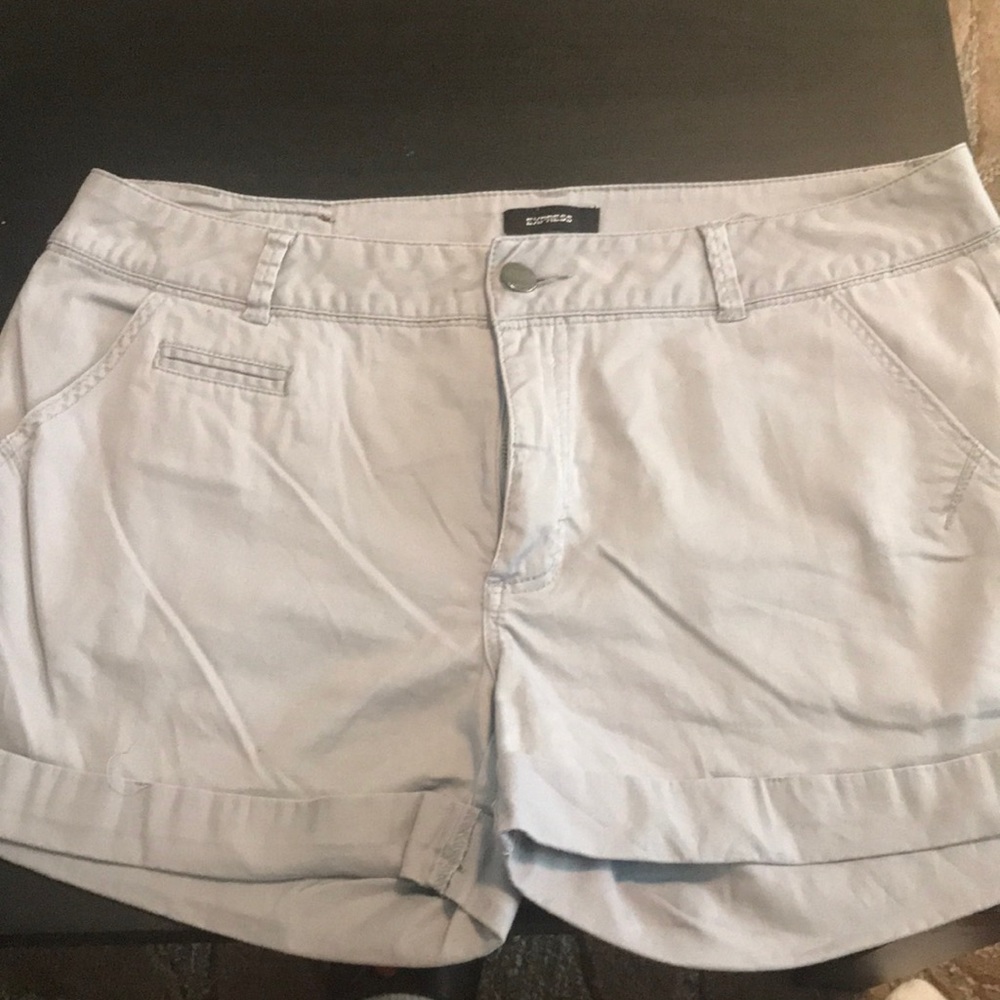 Express High Waist Women's Shorts in Light Gray